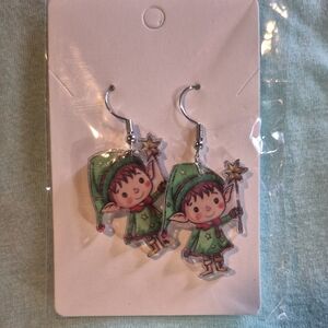 Cute Elf Earrings with Green Outfit